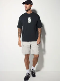 Zwart - Relaxed fit - Japans T-shirt met surfprint en grafische opdruk