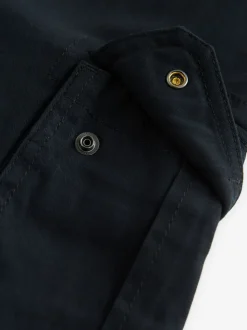 Zwart - Relaxed fit - Katoenen cargostretchbroek