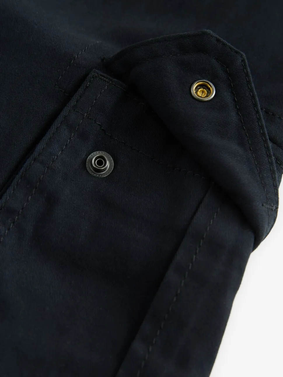 Zwart - Relaxed fit - Katoenen cargostretchbroek