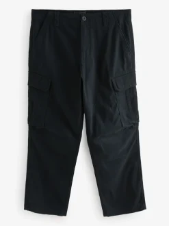 Zwart - Relaxed fit - Katoenen cargostretchbroek