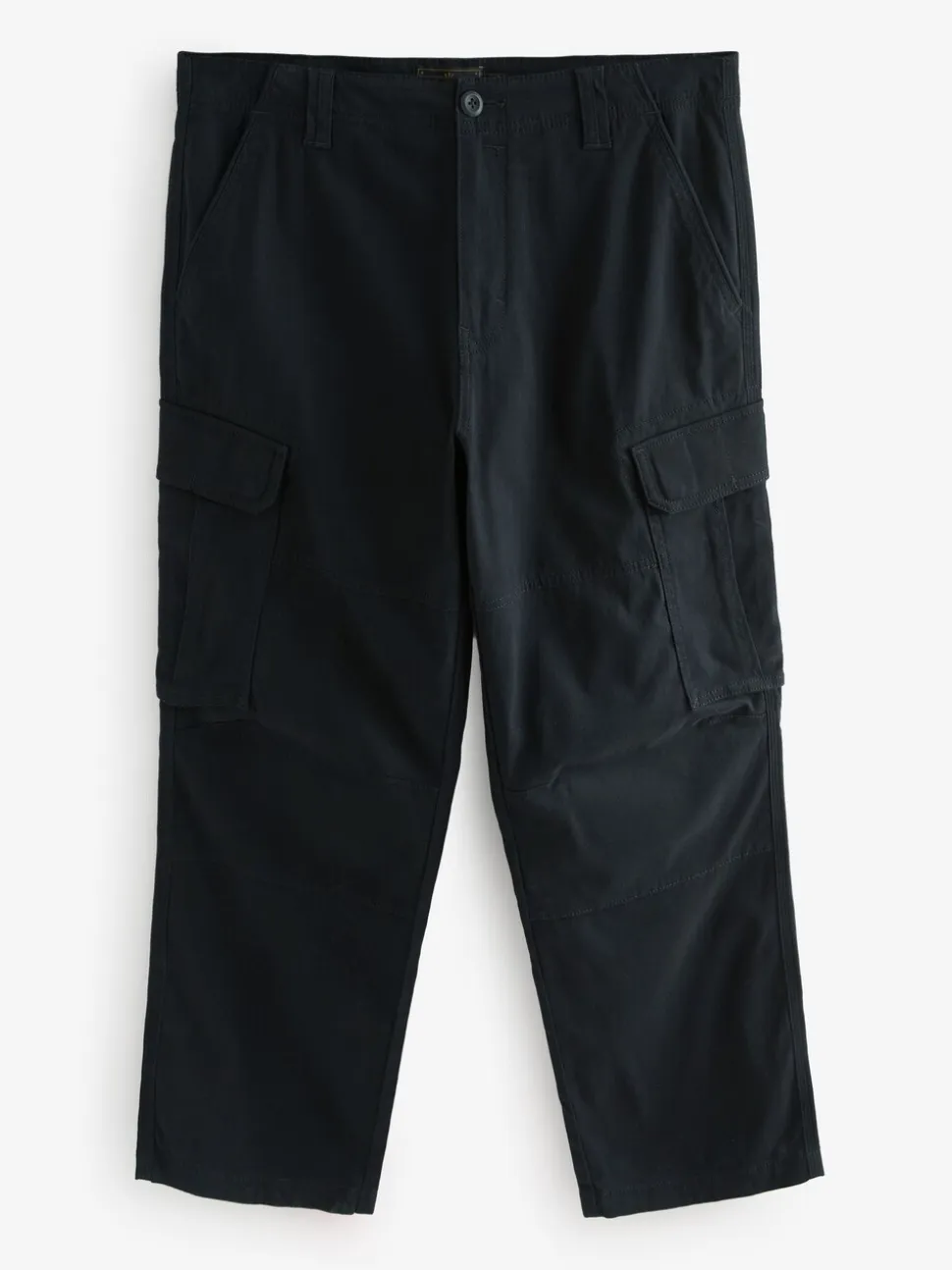 Zwart - Relaxed fit - Katoenen cargostretchbroek