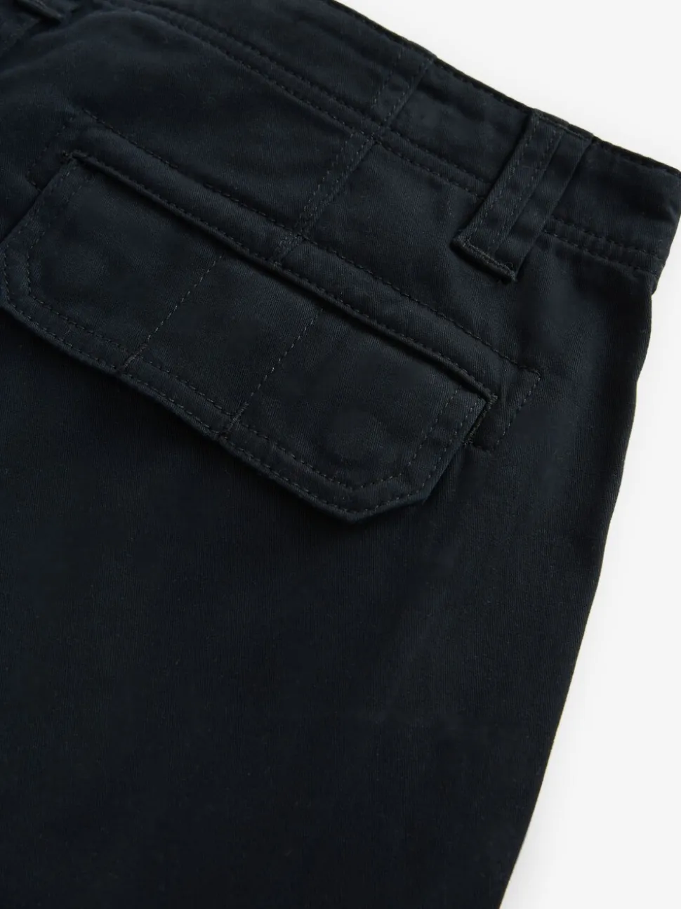 Zwart - Relaxed fit - Katoenen cargostretchbroek