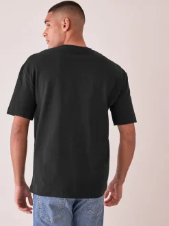 Zwart - Relaxed fit - Zwaar T-shirt