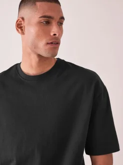 Zwart - Relaxed fit - Zwaar T-shirt