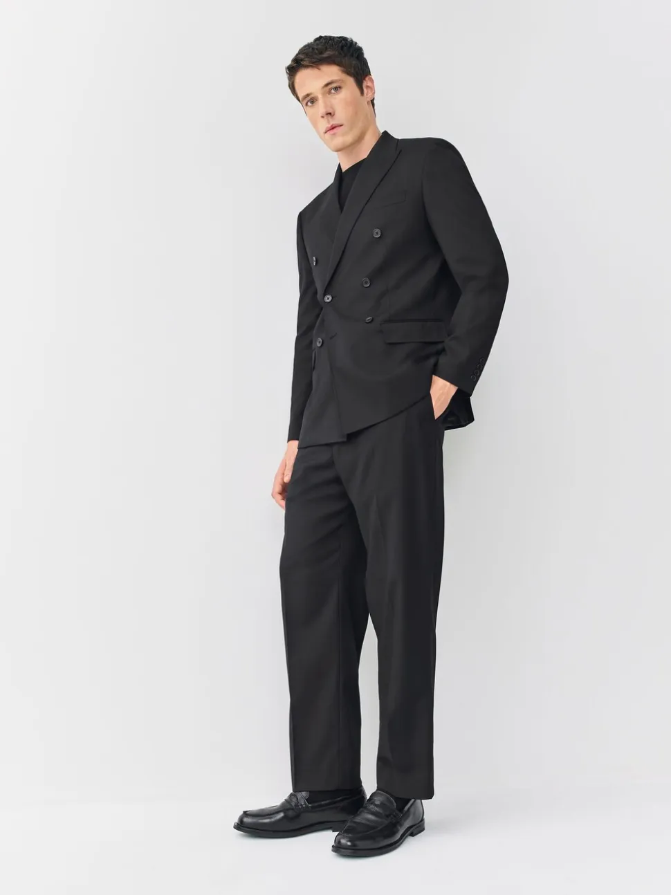 Zwart - Relaxed Fit Tuxedo Trousers