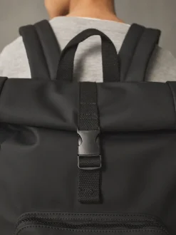 Zwart - Rolltop rugzak