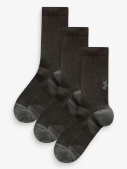 Zwart - Ronde hals - Under Armour - Performance Tech set van 3 paar sokken
