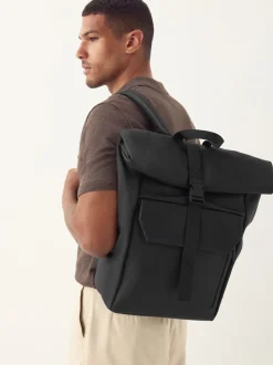 Zwart - Rubberised Backpack