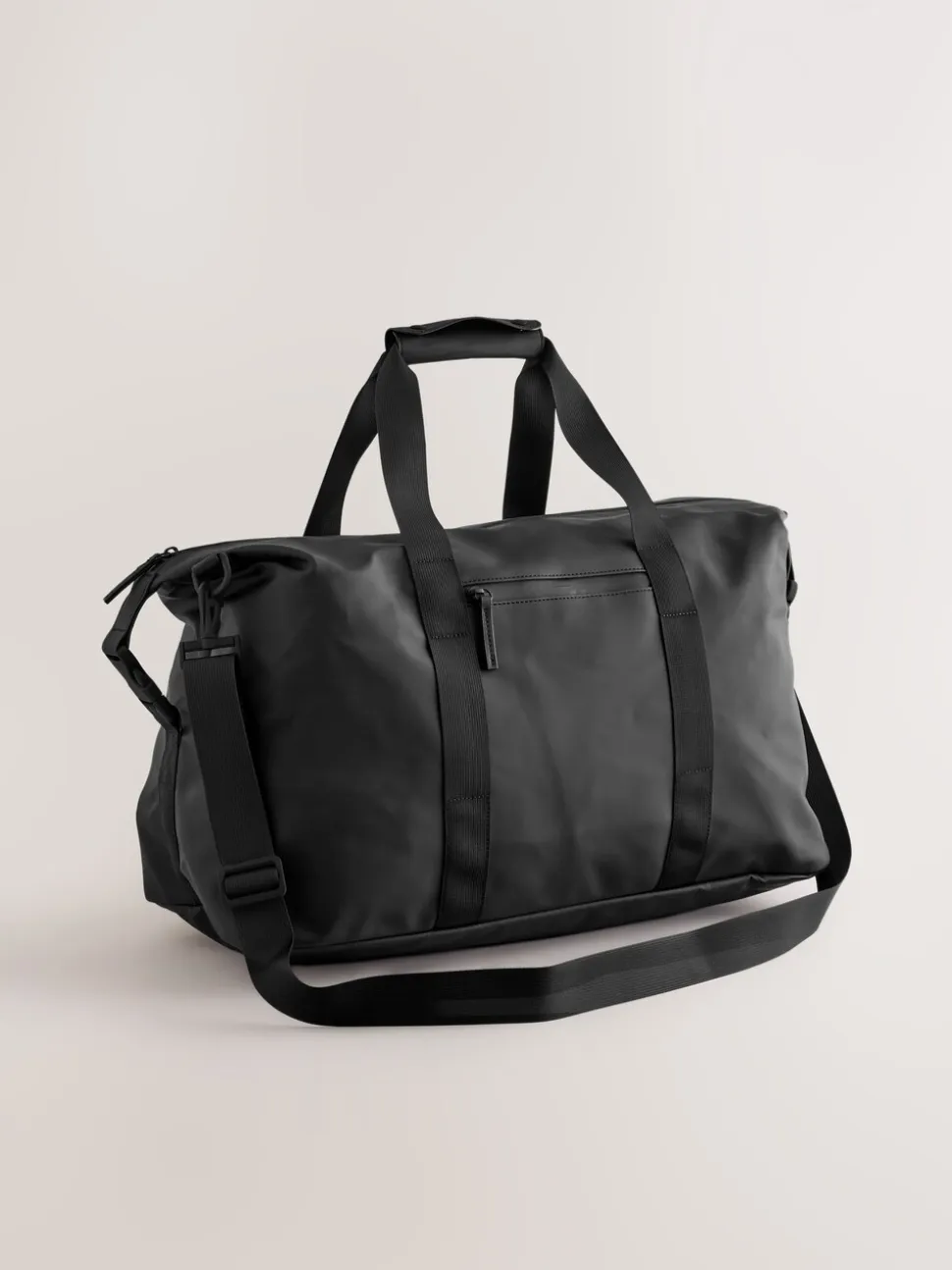Zwart - Rubberised Weekend Holdall Bag
