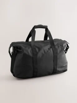 Zwart - Rubberised Weekend Holdall Bag