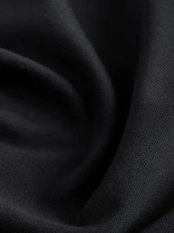 Zwart - Ruimvallend zwaar T-shirt met lange mouwen