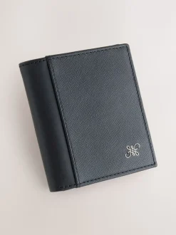 Zwart - Saffiano Leather Swirly N Bifold Wallet