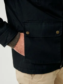 Zwart - Saltwell Waxed Cord Collar Jacket