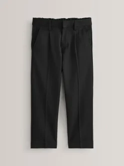 Zwart - Schoolbroek met geplooide voorkant (3-17 jr)