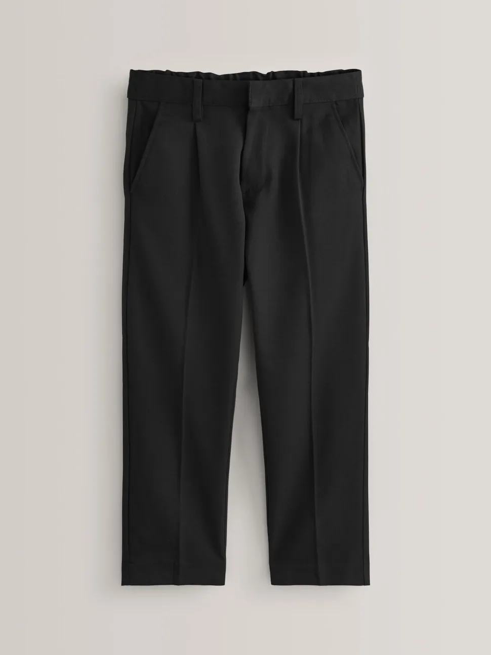 Zwart - Schoolbroek met geplooide voorkant (3-17 jr)