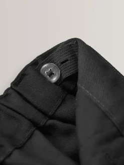 Zwart - Schoolbroek met geplooide voorkant (3-17 jr)