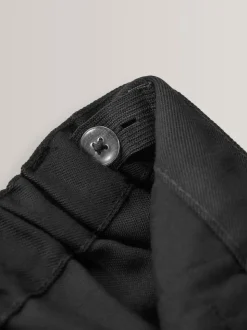 Zwart - Schoolbroek met geplooide voorkant (3-17 jr)