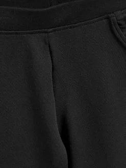 Zwart - Schoolbroek met hoog aandeel katoen en stretchy, elastische tailleband (3-16jr)