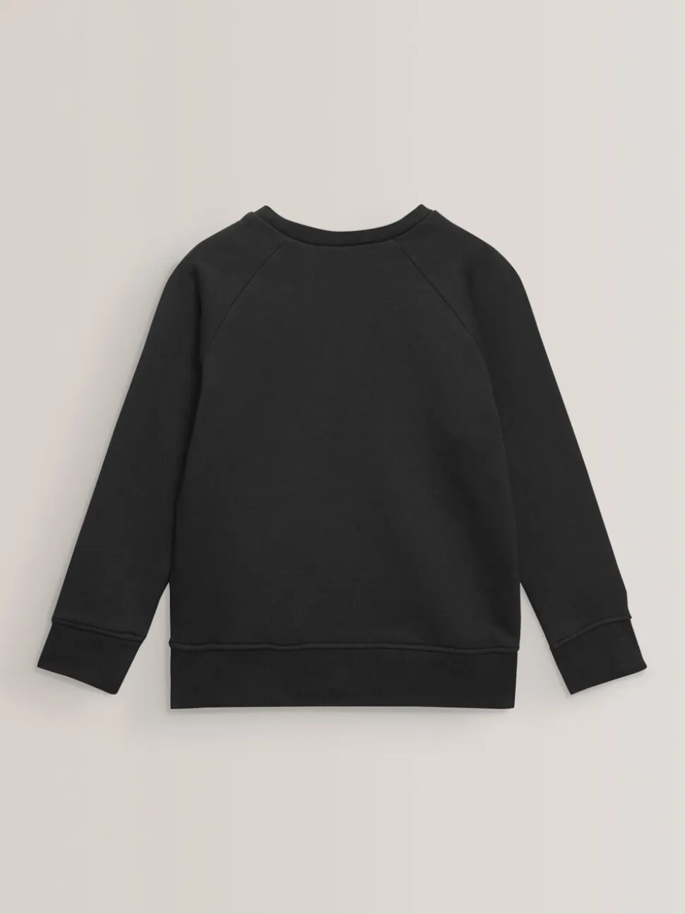 Zwart - Schoolsweater met ronde hals (3-17jr)