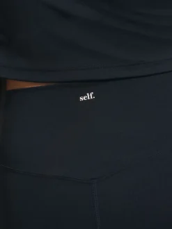 Zwart - self. Legging met hoge taille