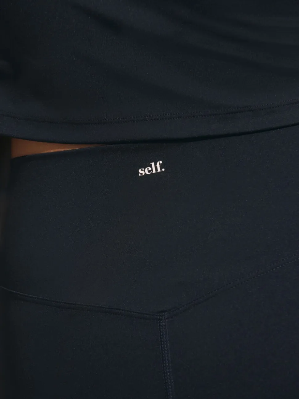 Zwart - self. Legging met hoge taille