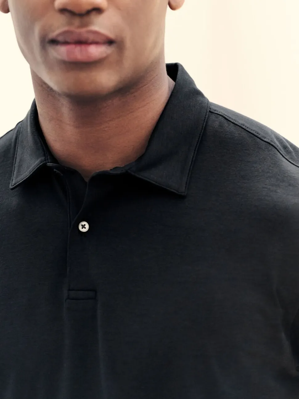 Zwart - Set van 3 jersey poloshirts met korte mouwen