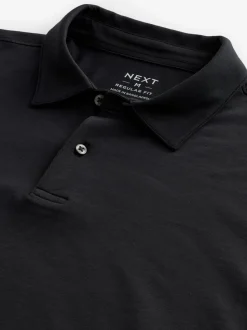 Zwart - Set van 3 jersey poloshirts met korte mouwen