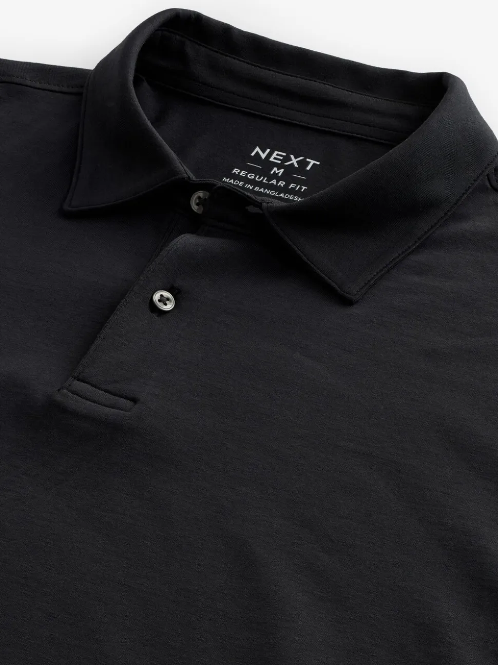 Zwart - Set van 3 jersey poloshirts met korte mouwen