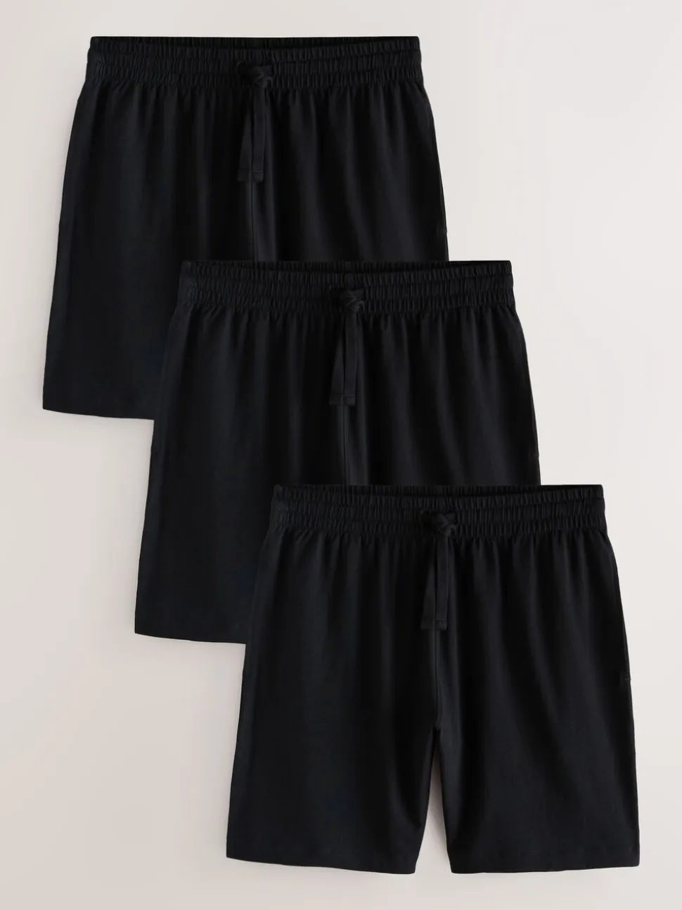 Zwart - Set van 3 jersey pyjamashorts
