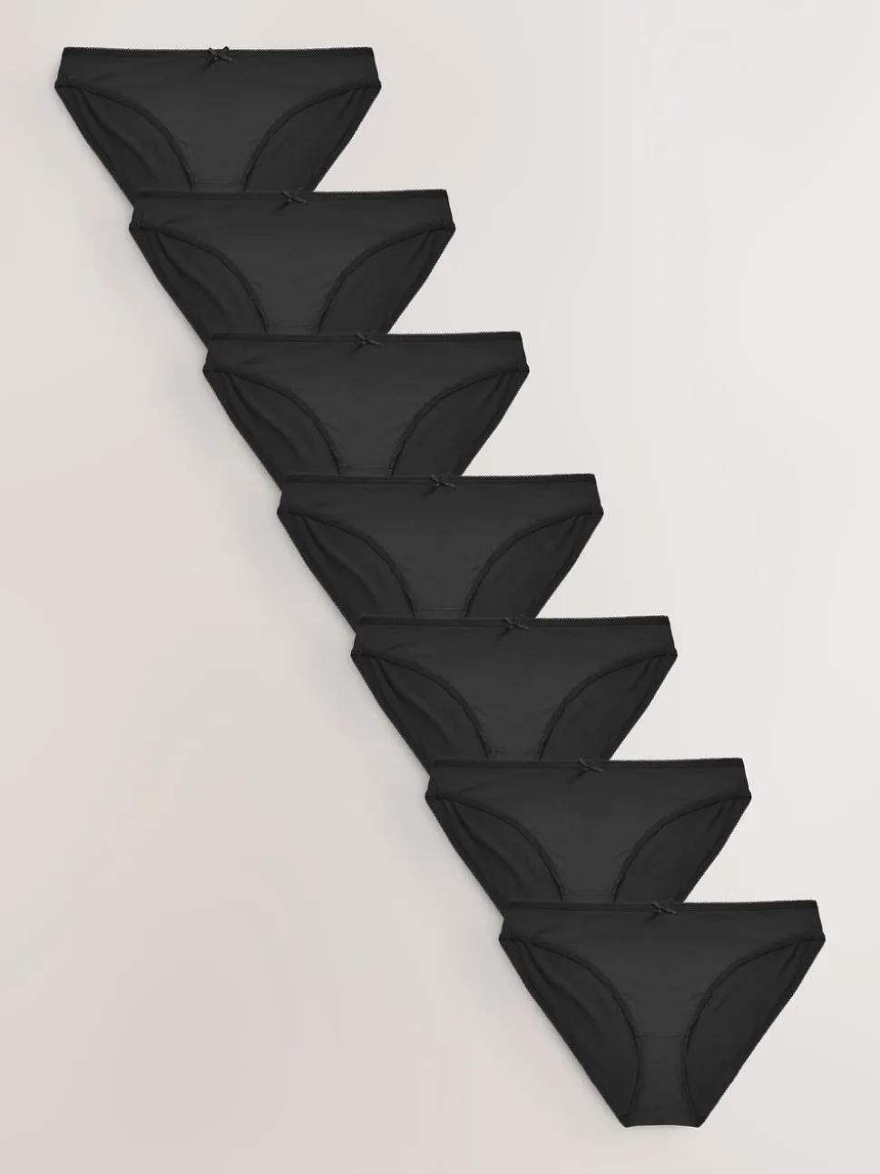 Zwart - Set van 7 slipjes van microvezels