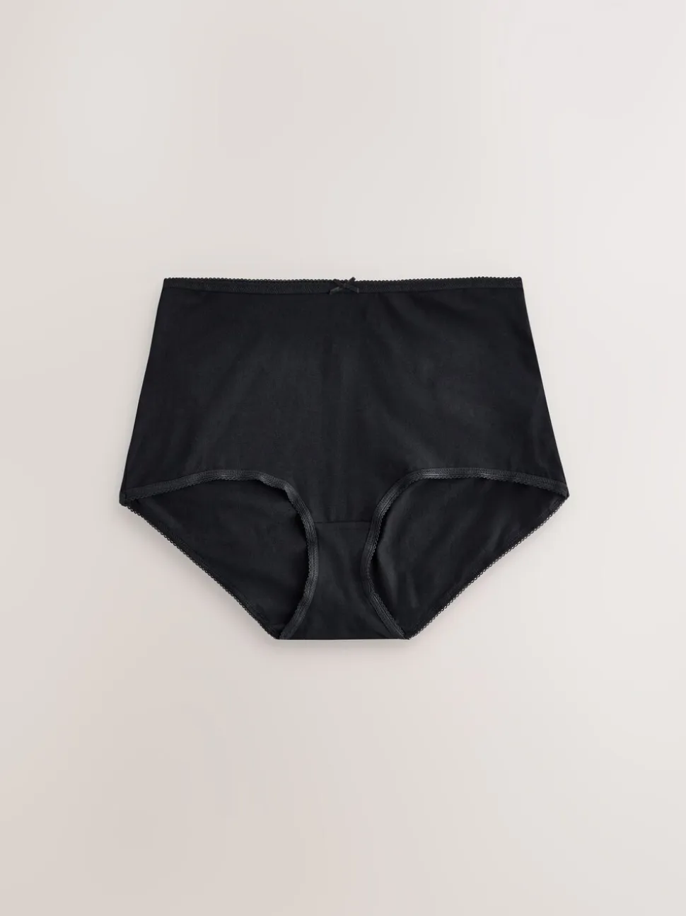 Zwart - Set van 5 slips met hoog katoengehalte