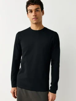 Zwart - Set van 5 T-shirts met lange mouwen en laagjes