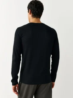 Zwart - Set van 5 T-shirts met lange mouwen en laagjes