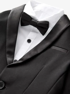 Zwart - Set van blazer, overhemd, broek en vlinderstrik (3 mnd - 9 jr)