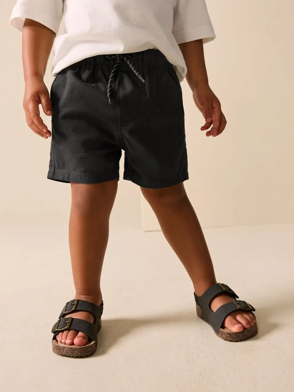 Zwart - Shorts met trekkoord (3mnd-7jr)