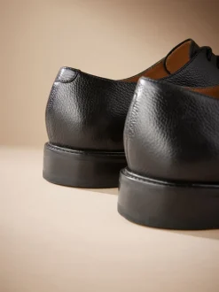 Zwart - Signature - Derby-schoenen met leren zool