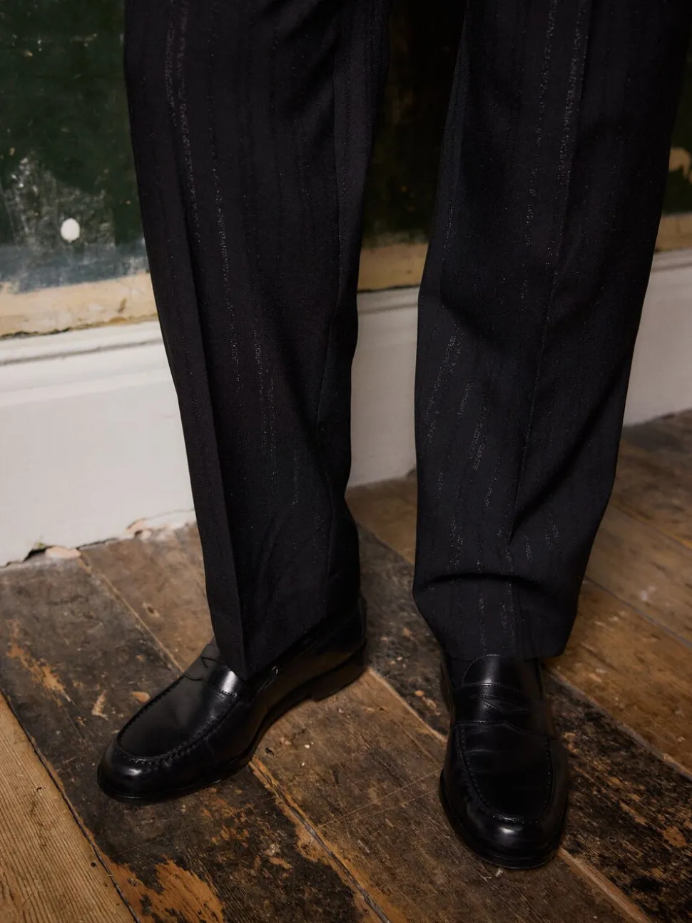 Zwart - Signature - Italiaanse penny-loafers van leer