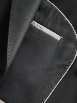 Zwart - Signature Nova Fides 100% Italian Wool Double Breasted Tuxedo Suit Jacket