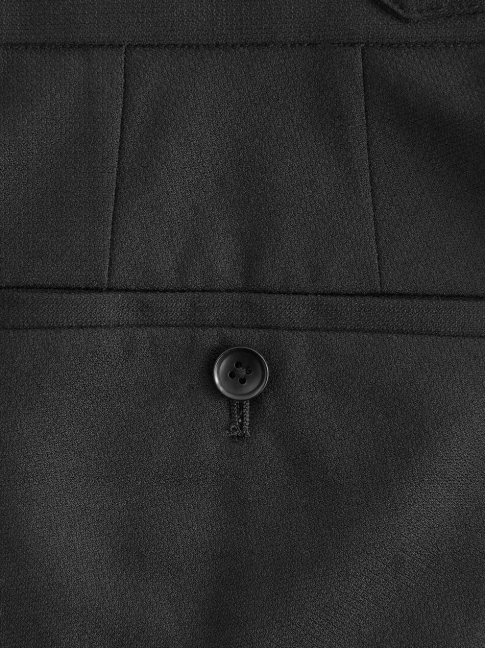 Zwart - Signature Smart Textured Italiaanse wollen broek met zijverstellers
