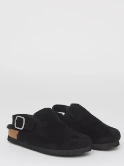 Zwart - Simply Be Fluffy Mules With Back Strap