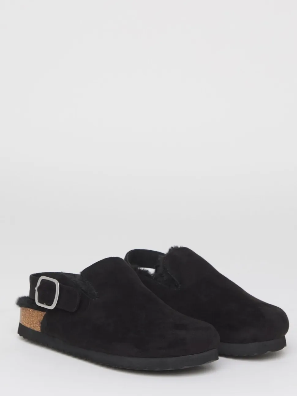 Zwart - Simply Be Fluffy Mules With Back Strap