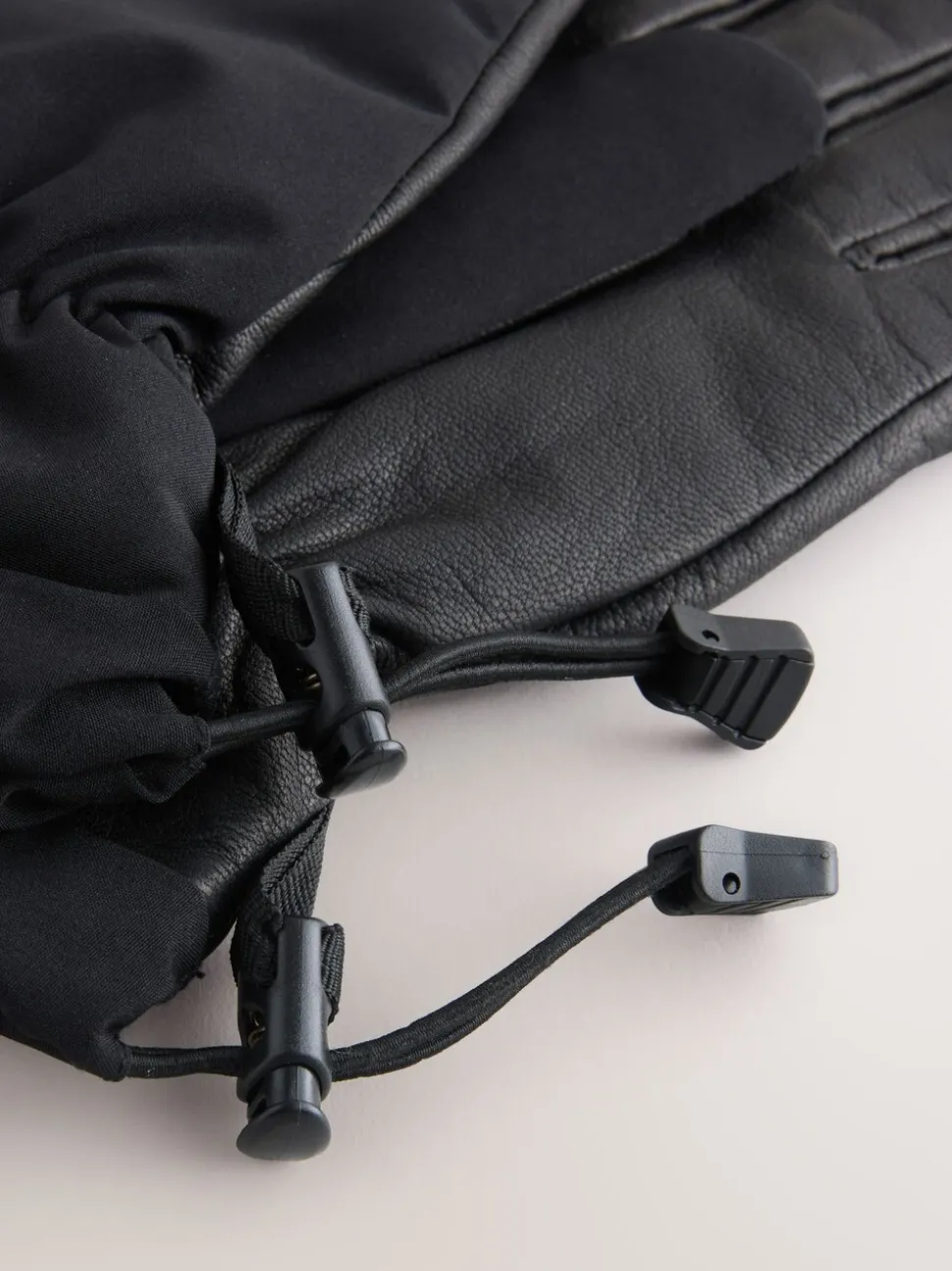 Zwart - Ski Gloves With Leather