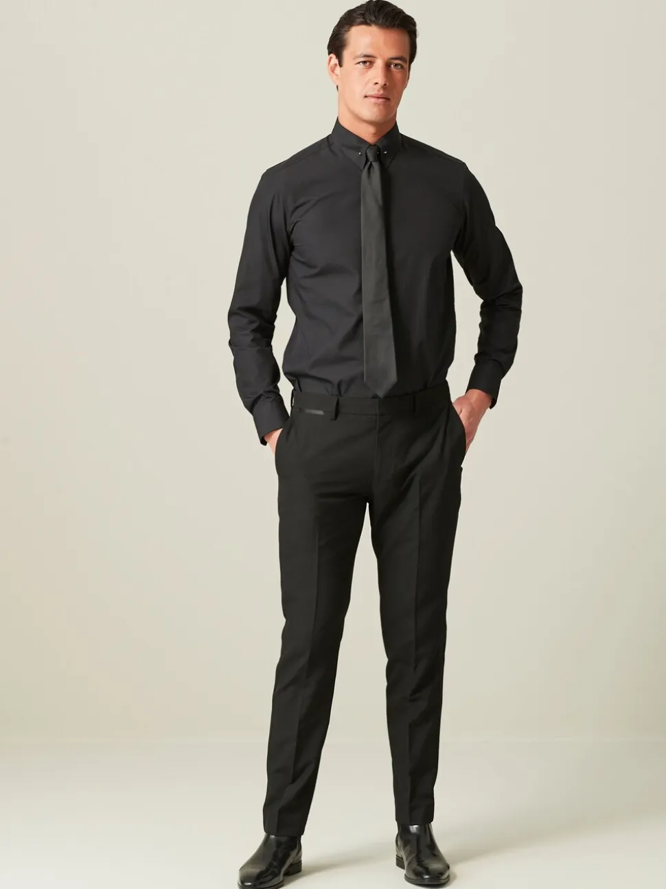 Zwart - Skinny-fit smoking: pantalon