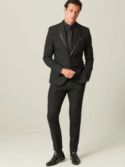 Zwart - Skinny-fit smoking: pantalon