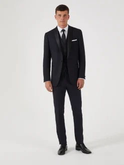 Zwart - Skopes getailleerd Newman-kostuum met ruit: pantalon