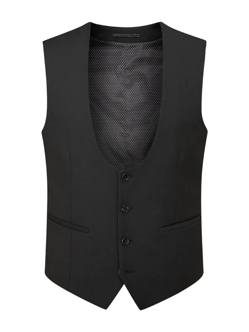 Zwart - Skopes Milan Scoop Slim fit gilet