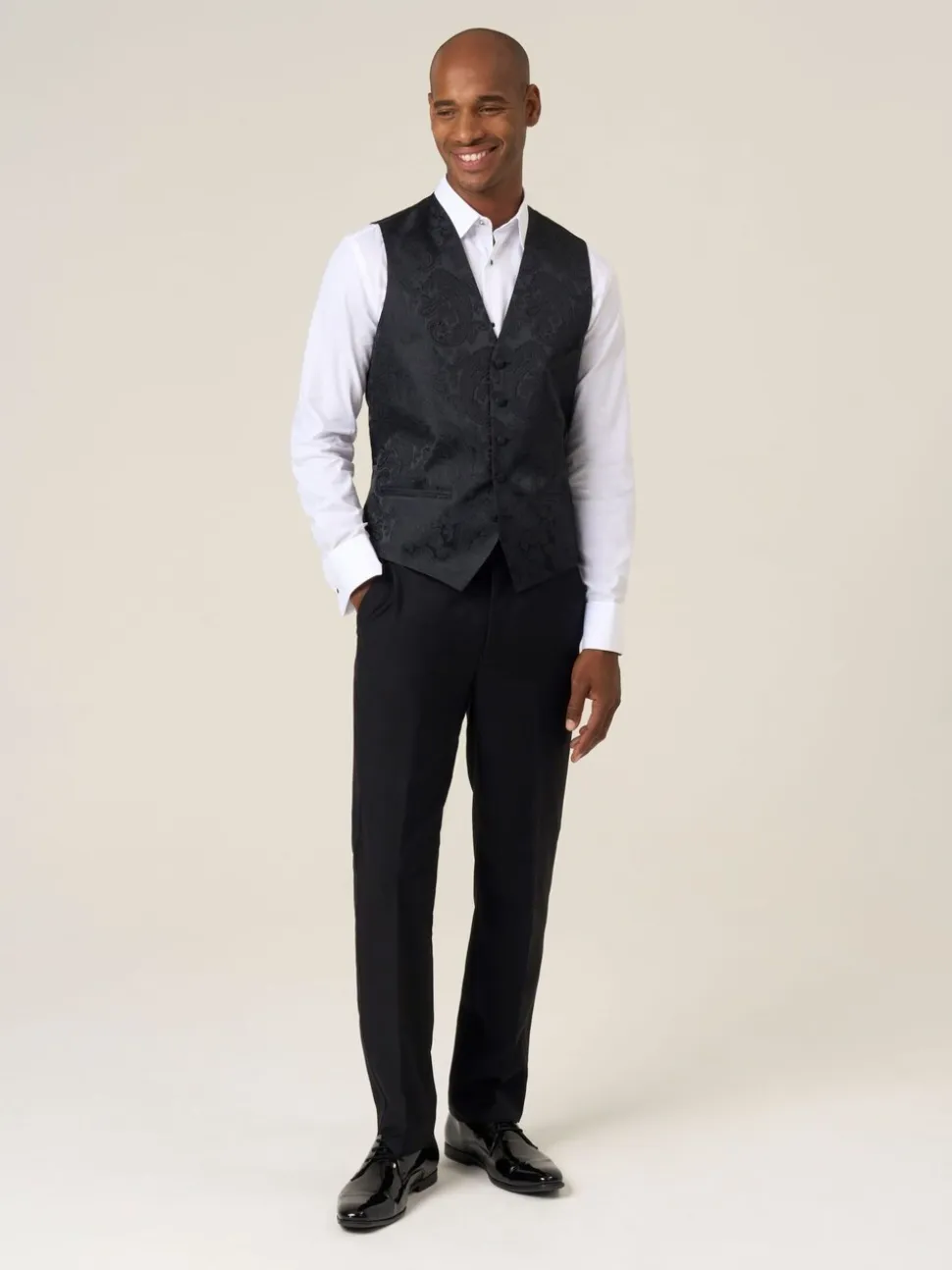 Zwart - Skopes Party Paisley Waistcoat