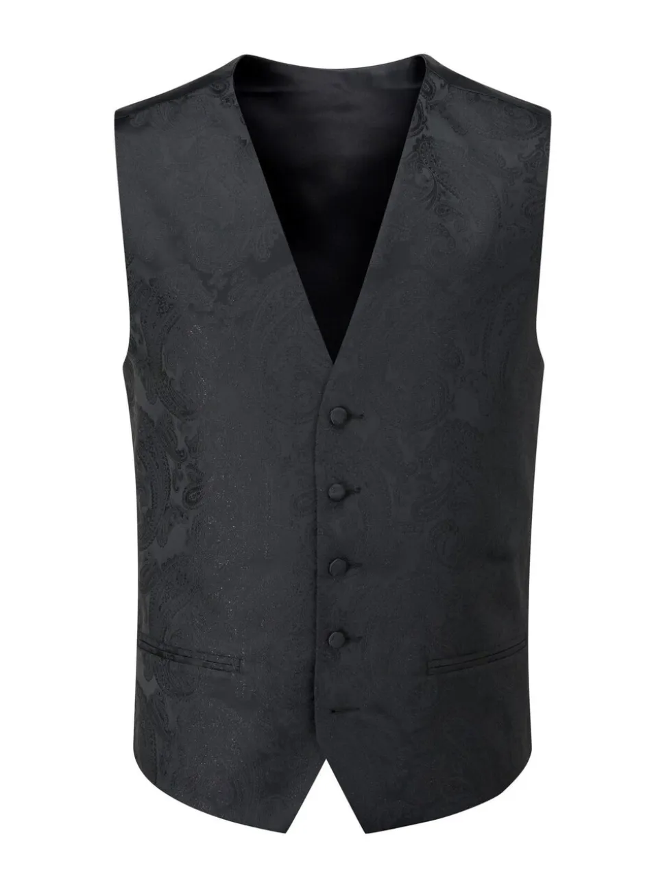 Zwart - Skopes Party Paisley Waistcoat