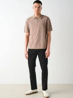 Zwart - Slim Fit - 5 Broek met zakken Soft Touch