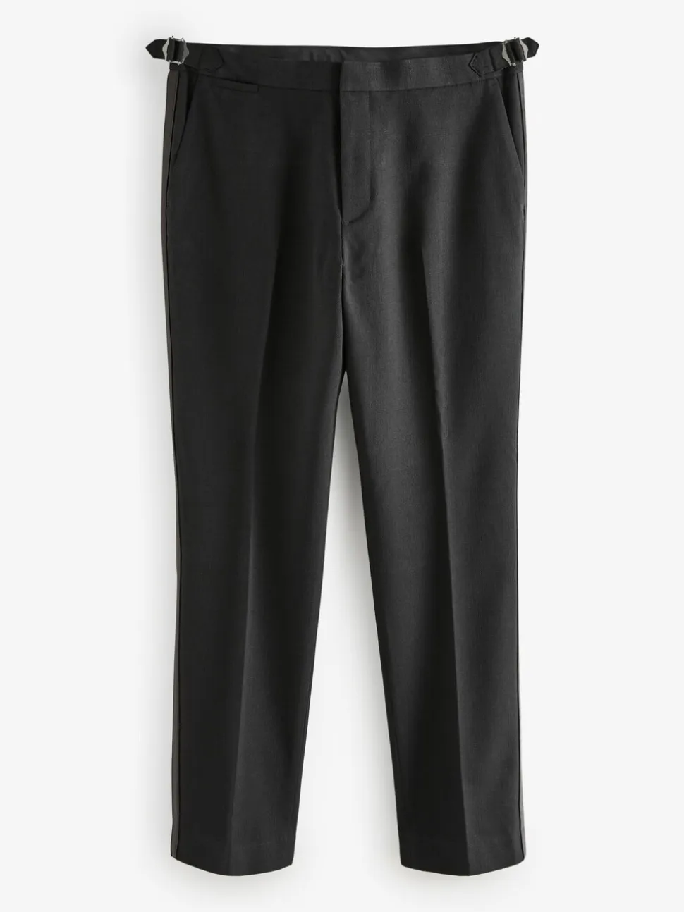 Zwart - Slim Fit - Adjustable Tuxedo Trousers With Wool